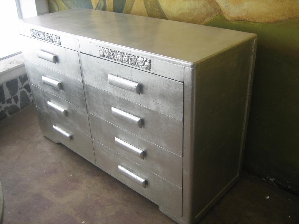 art deco dresser silver leaf from Miami Faux Finishes,LLC in Miami, FL